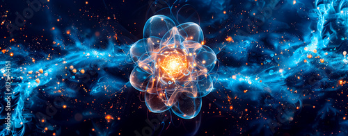 Abstract background with an energy flower. Vital energy, cosmos. 