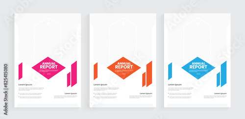 Corporate a4 book cover design, annual report brochure vector cover design, graphic elements booklet flier design, collection of modern handbook templates.