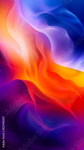 Vibrant Abstract Mesh Gradient Art - Fluid Shapes and Colors in Dynamic Flow, Perfect for Creative Backgrounds and Modern Designs