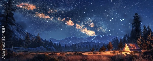 Imagine friends camping under the starry night sky