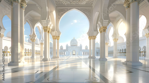 Abu Dhabi Sheikh Zayed grand mosque in the Abu Dhabi United Arab Emirates mosque on background