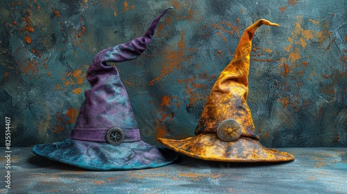 Wizard hats, magic caps, evil mage hats - sorcerer hats for halloween, party hats, holiday hats