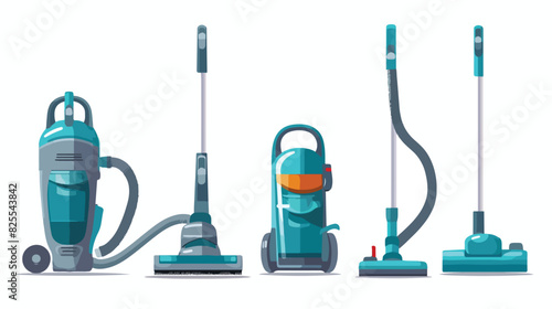 Domestic vacuum cleaner modern hoover cartoon icon