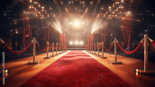Glamorous Red Carpet Entrance to a Prestigious Hollywood Event