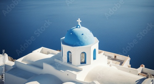 Santorini Soars Stunning Aerial Views on a Bright Summer Day.