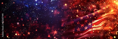 Happy Independence Day (US) Background with Copy Space for Text. 