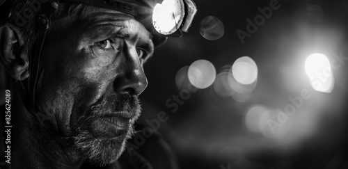 With his headlamp illuminating the way the coal miner works tirelessly in pursuit of the coveted black gold.