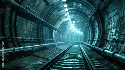 An interdimensional portal disguised as a futuristic subway tunnel