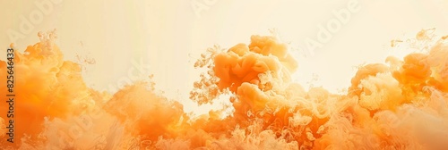 a beige ecru background with orange smoke rising from below. There should be no text or any other elements on it. It's for use as an illustration which focuses on fashion design. simple and clean