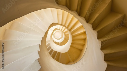 Whimsical Spiral Ascent Spiral staircase. Generative Ai