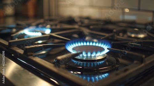 The blue flame of a gas stove provides the perfect level of heat for simmering sauces.