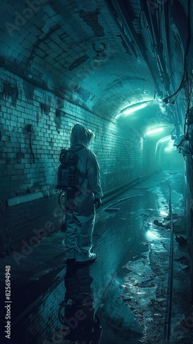 An underground lab where forbidden chemical weapons are being created, shrouded in mystery and danger