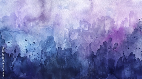 Watercolor texture with a gradient of purple and blue, creating a mystical feel