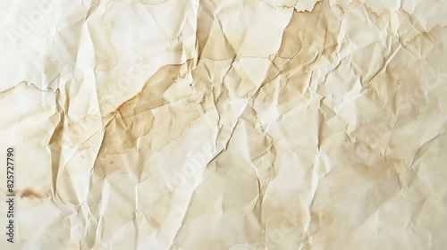 Vintage watercolor writing paper with soft wrinkles, aged cream