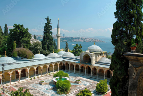 Topkapi Palace in Istanbul with its grand courtyards and Ottoman architecture