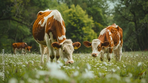 Cattle cows calves in the field outdoor outdoors grazing eating grass, Ganado vacas becerros en el campo al aire libre exterior pastando comiendo pasto