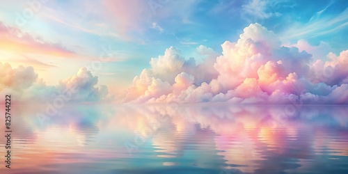 Abstract background with soft pastel colors blending together in a serene and tranquil way