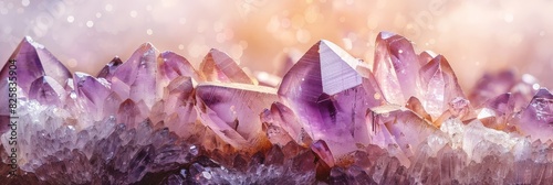 Sparkling amethyst crystal cluster
