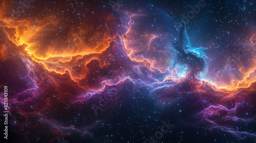 Stunning Cosmic Nebula Captured in Vivid Detail, Ideal for Space-Themed Projects and Educational Use
