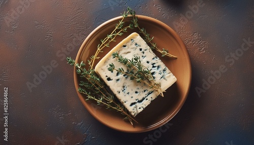 "Top-View Temptations: Blue Cheese and Thyme Delight"food, vegetable, bread, meal, cheese, vegetarian, baked, sandwich, fresh, delicious