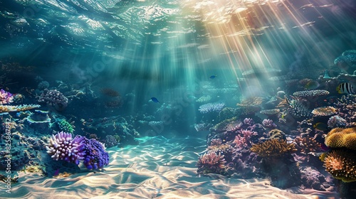 Dynamic underwater sunlight pic