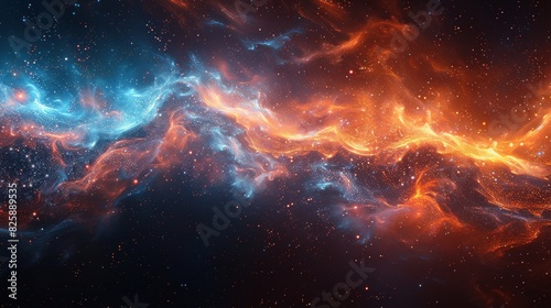 Vibrant digital artwork illustrating a cosmic nebula with starry details, evoking space and the universe