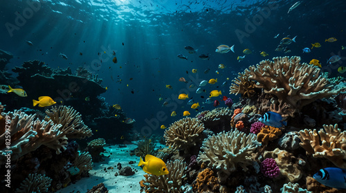 Underwater Wonders/ The Aquatic Realm"/ Dive into the underwater world to explore the fascinating life that thrives in H2O. From coral reefs teeming with vibrant marine life
