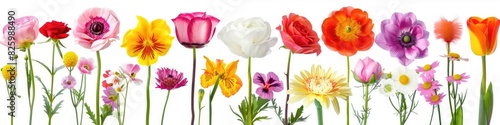 Beautiful Flowers. Collection of Blossoming Botanical Beauty for Banner Design