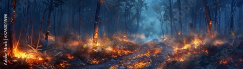 Fire in the forest