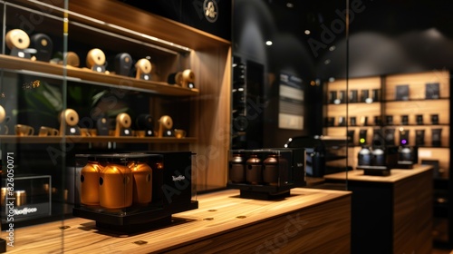 Capture the sleek design of Nespresso products showcased at City'super in New Town Plaza.