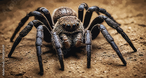 A close-up tarantula.