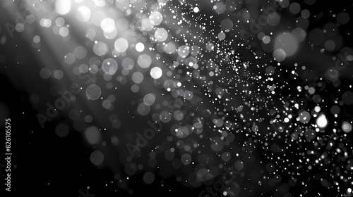 A close-up of a particle in an abstract background, with a black and white filter that adds drama to the scene.