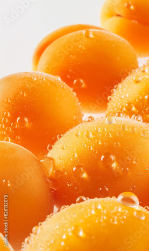 Closeup of apricots texture with bumpy orange surface