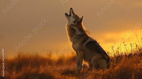 A coyote howling at dusk. --ar 16:9 --style raw Job ID: 5ea18722-59f8-4ca2-be67-54d696d83b5d