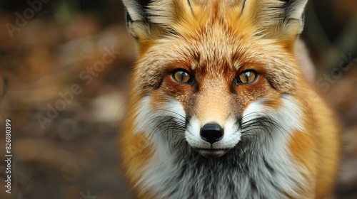 A close up of a beautiful red fox. Generative Ai