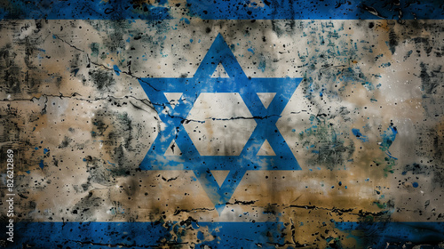 Illustration of Israel flag .