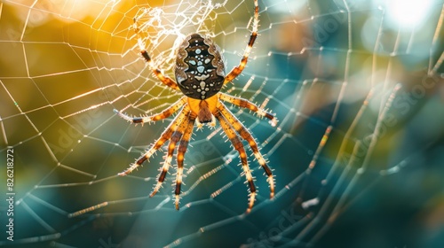 A spider spinning its web