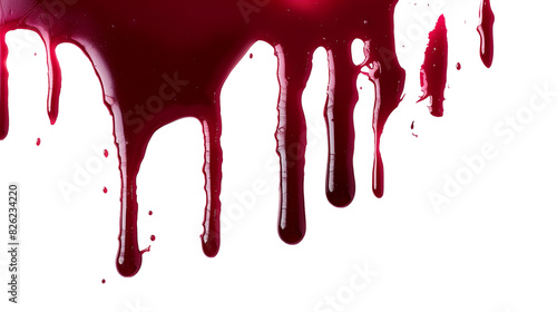 Blood Dripping On Transparent Background