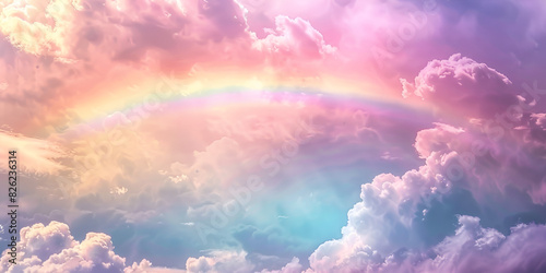 Heavenly Harmonies: Serenades of Colorful Skies Enchanted Horizons: Where Rainbows Touch the Earth