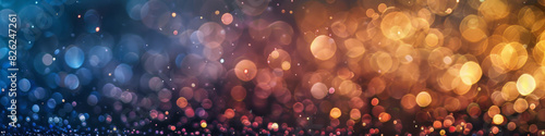 Myriad of Reflective Shimmering Particles Creating a Colorful Bokeh Effect