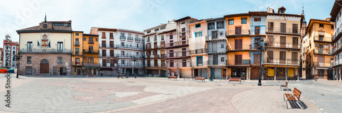 Panoramic view of the Plaza de España in Calatayud