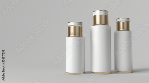 The aerosol spray can is white labeled and packaged for a male product