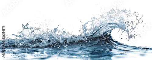 water wave splashing isolated on white or transparent png