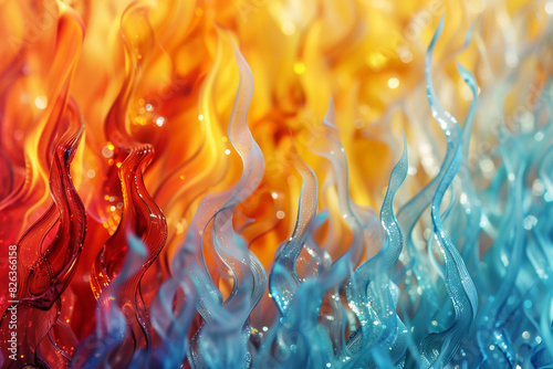 a photo of 8,000 tiny flames that are red, orange,yellow, and blue am mixed over the entire picture. --ar 3:2 --stylize 250