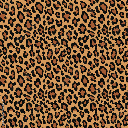 animal leopard vector background, modern print, cat texture, trendy pattern seamless