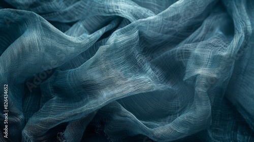 A detailed macro shot of a torn silk fabric, with threads fraying gracefully. This image portrays elegant disorder, emphasizing the beauty in the delicate, yet chaotic, unraveling of the material.