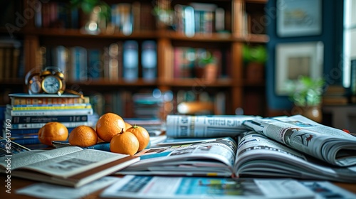 Financial newspapers and magazines scattered on a desk, indicating staying informed and updated on market trends.