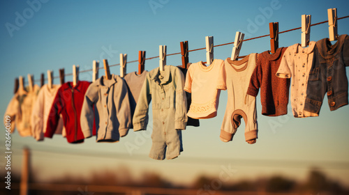 clothes on a clothesline