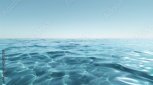 The image is a beautiful seascape. The water is a deep blue color and is crystal clear.