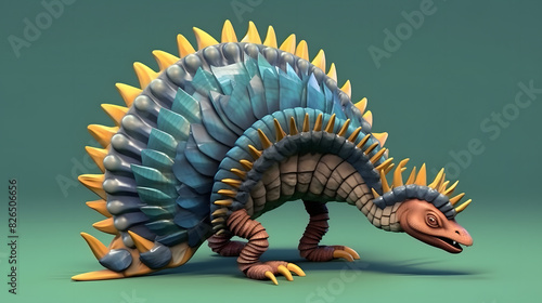 Dimetrodon 3d cartoon